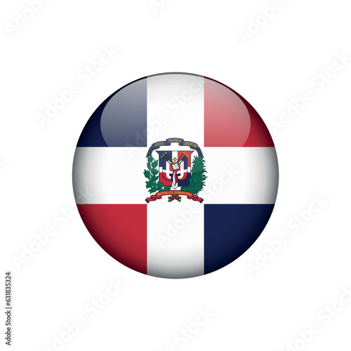 Free Download Dominican Republic Flag Circle Button Vector Template - GFXLoad