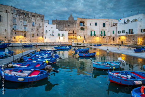 Fototapeta Naklejka Na Ścianę i Meble -  The old harbour view in Monopoli Town in Italy