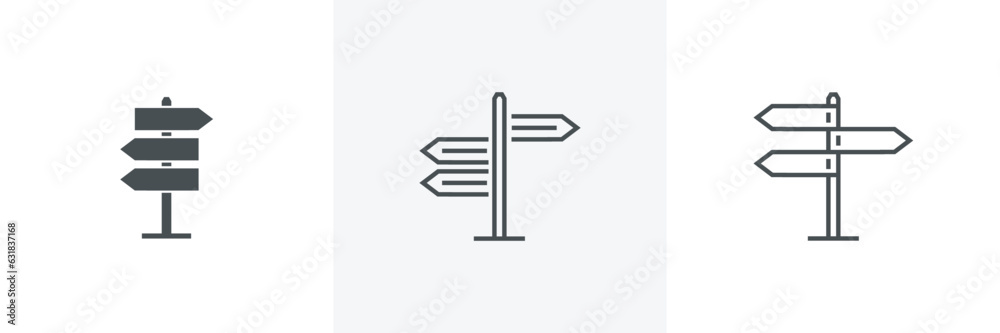 Signpost vector icon.Traffic direction board icon in modern design style.flat signpost icon isolated on white background.Vector illustration Signpost vector icon.Traffic direction board icon in modern design style.flat signpost icon isolated on white background.Vector illustration