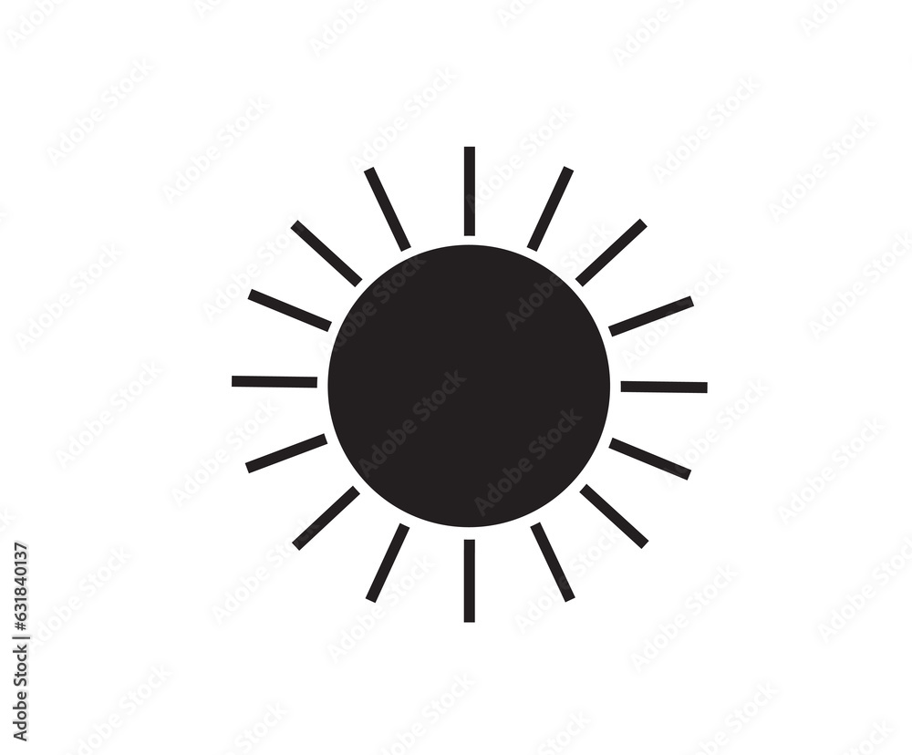 Vector image - sun flat icon.
