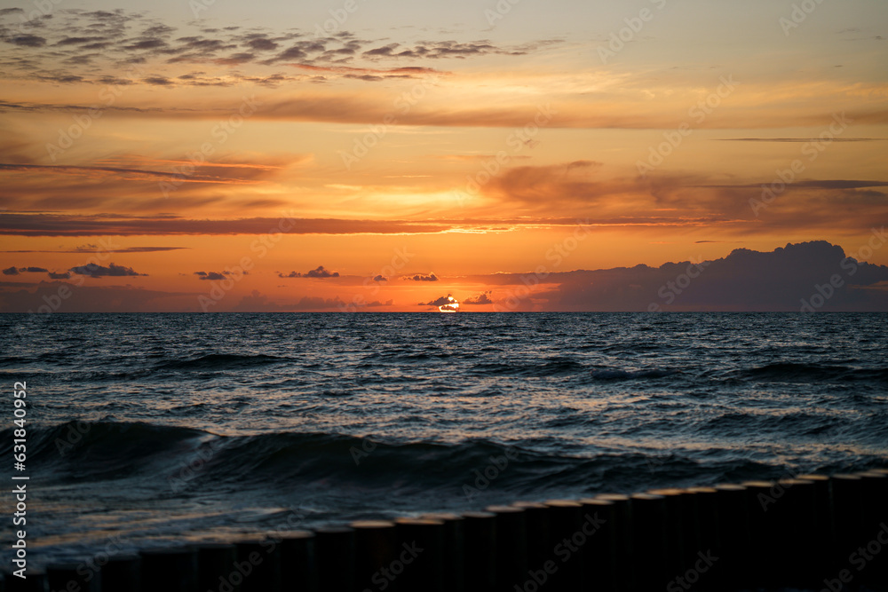 Sunset baltic sea