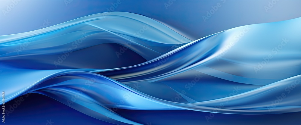 Naklejka premium Blue abstract background design. Modern wavy line pattern.