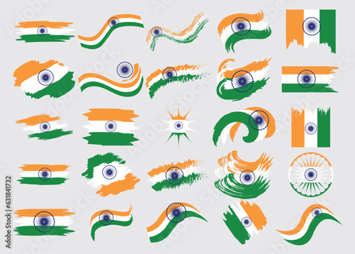 India flag  vector illustration on a white background