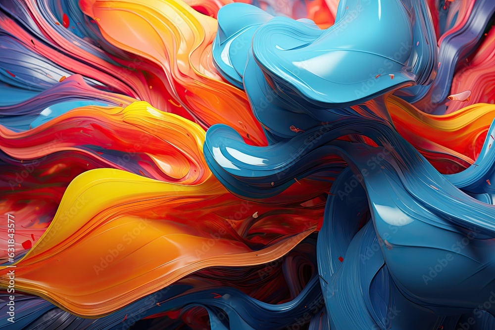 Obraz premium Colorful organic 3d background. Abstract wallpaper design.