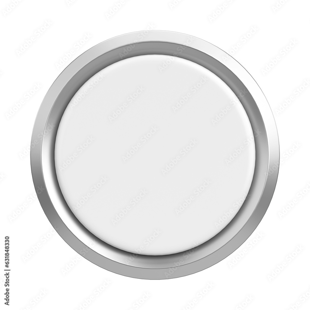 3D button. Empty button. 3D illustration.
