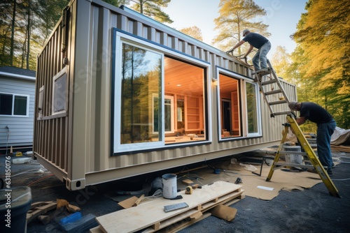 Tiny Home Magic: Construction of a Stylish Container House from Shipping Container.