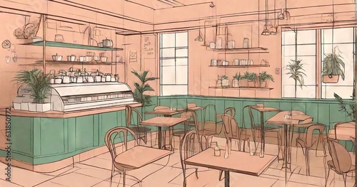 interior of a cafe