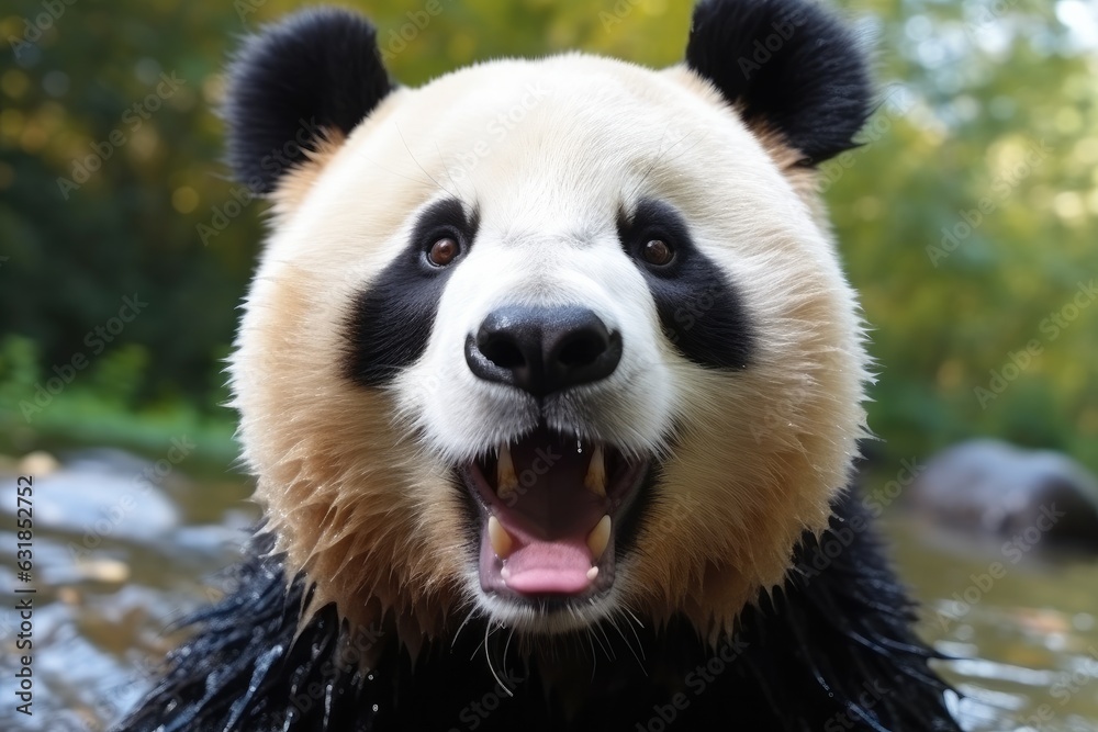 Obraz premium Close up cute panda bear.