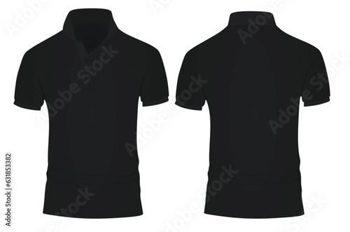 Black t shirt template. vector illustration