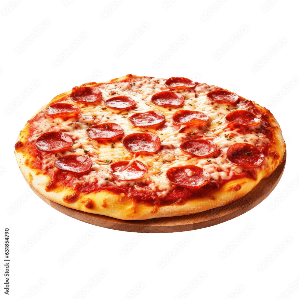 Pepperoni on pizza. Pepperoni on pizza.