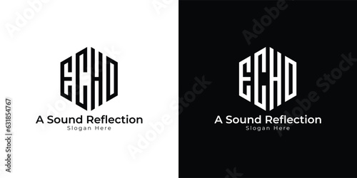 An Impressive ECHO Word Logo Design with a Dynamic 4-Letter Polygon for a Memorable Brand