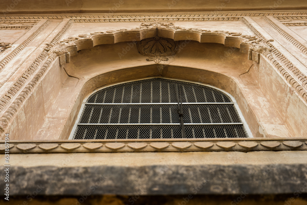 The Archway window of ancient building in Lucknow city of India.