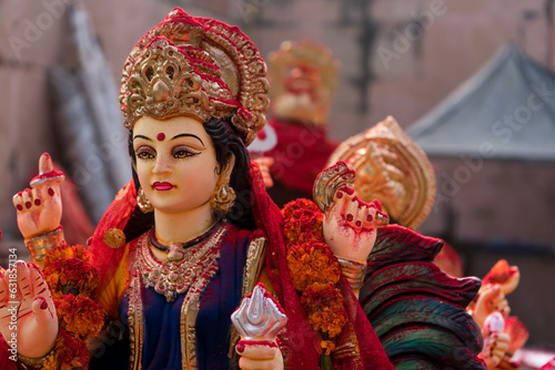 The goddess Durga maa statue. photo