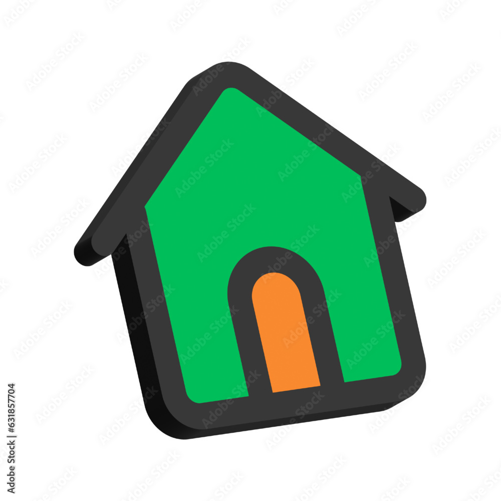 3D Illustration of Home Isolated on White Background
3D Illustration of Home Isolated on White Background