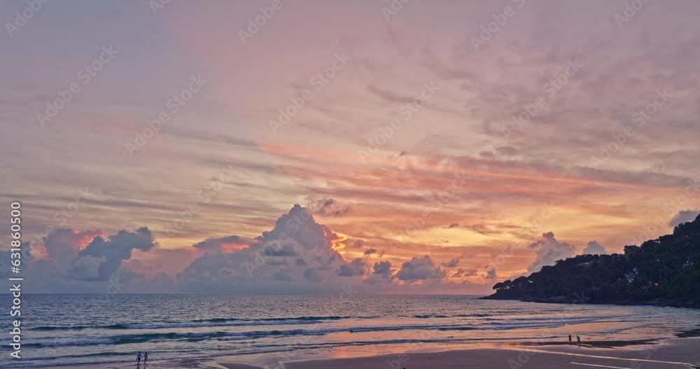 .aerial view The bright light illuminated the clouds drifting in the sky. .Magical clouds formed spirals in colorful sunset..colorful clouds spinning around in a mesmerizing dance.