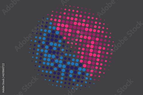 Abstract background with multicolour oval pattern design. colourful dot design with shadow and vintage.seamless background with dot round ratio various colour with gray shadow and round texture