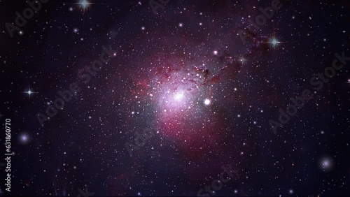 Wallpaper Mural 3D rendered animation of starry space and a nebula in the background Torontodigital.ca