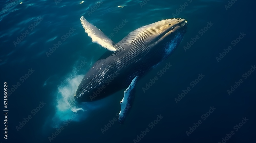 Fototapeta premium Imposante Größe: Der gewaltige Blauwal
