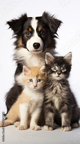 puppy and kittens - Created with Generative AI technology.