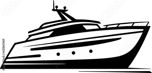 illustration of a cruise ship. Luxury yacht