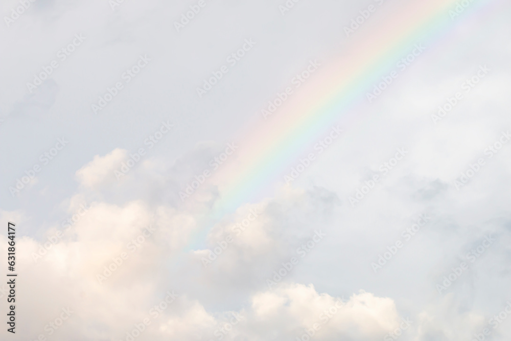 rainbow in the sky after rain.