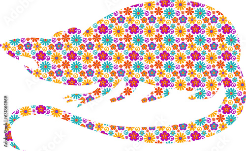 Rat flowers background for decoration and design.