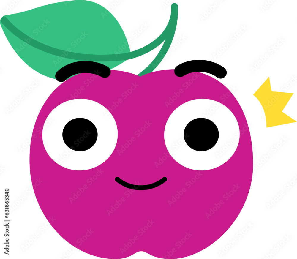 Naklejka premium Plum Face Over Stun