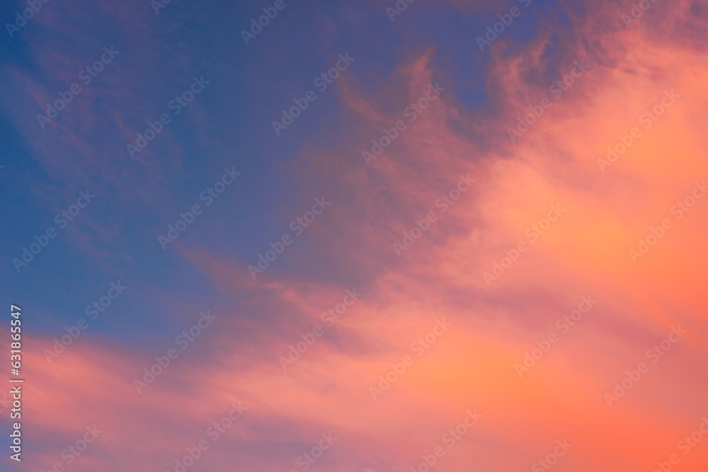 Cirrus clouds during sunset