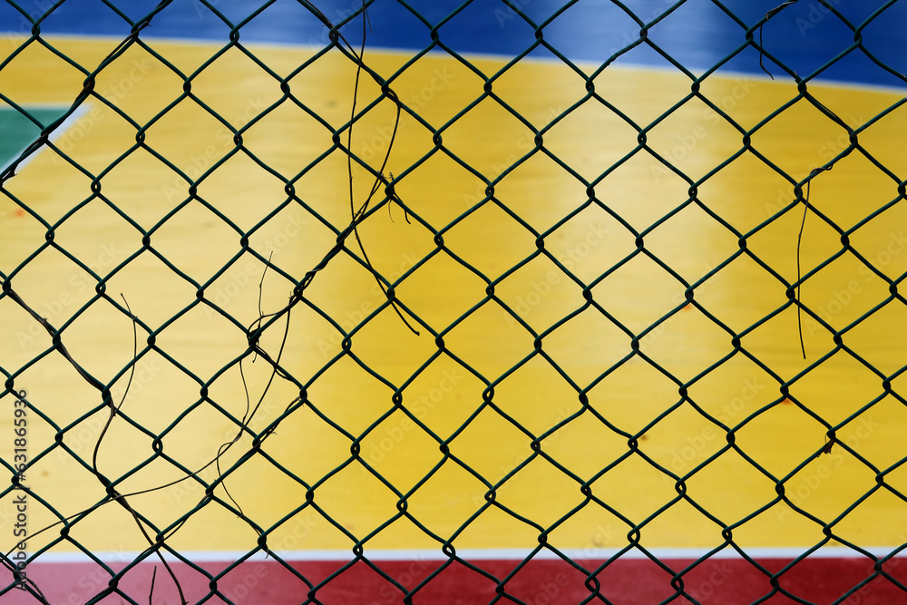 Fototapeta premium link fence with background