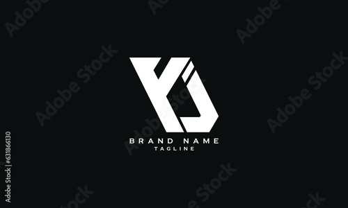 FIJ, FUJ, FJ, JF, FI, IF, Abstract initial monogram letter alphabet logo design photo