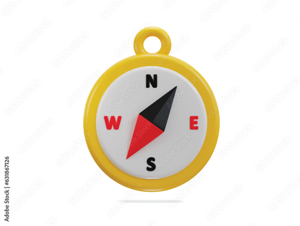 3d compass navigation icon vector illustration 3d compass navigation icon vector illustration