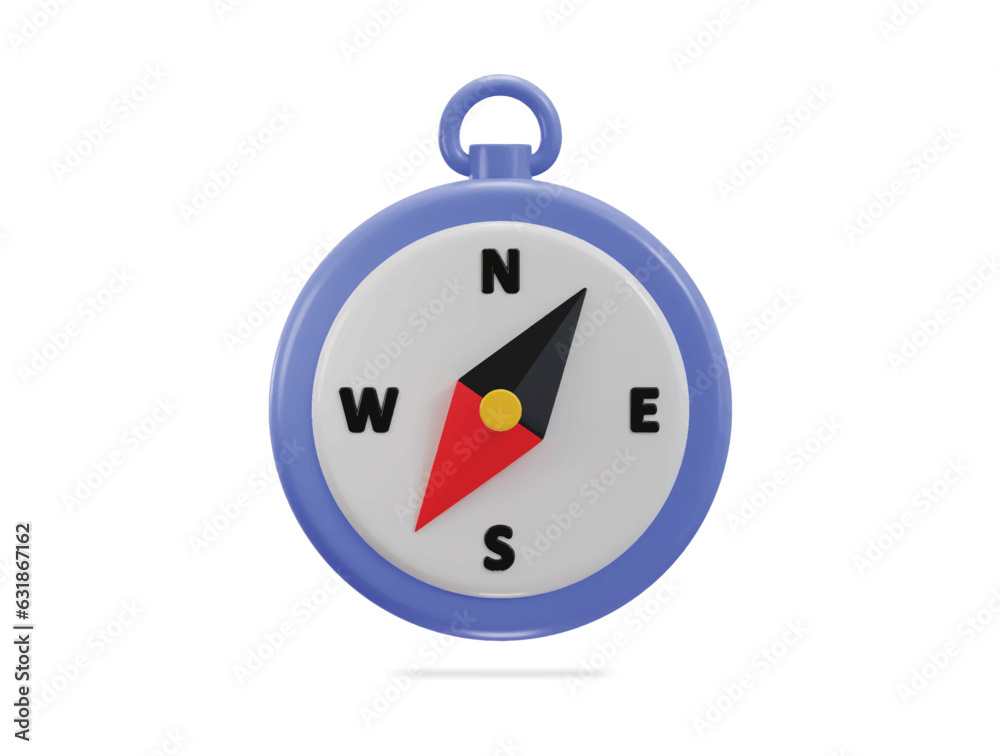 3d compass navigation icon vector illustration 3d compass navigation icon vector illustration