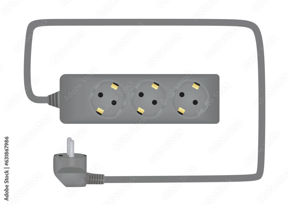Electric plug socket, vector illustration Electric plug socket, vector illustration