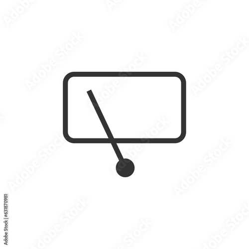 Rear window wiper icon. Windshield wiper symbol modern, simple, vector, icon for website design, mobile app, ui. Vector Illustration