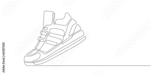 Shoes for sports and fitness. Sneakers .Shoe advertising .Vector illustration .