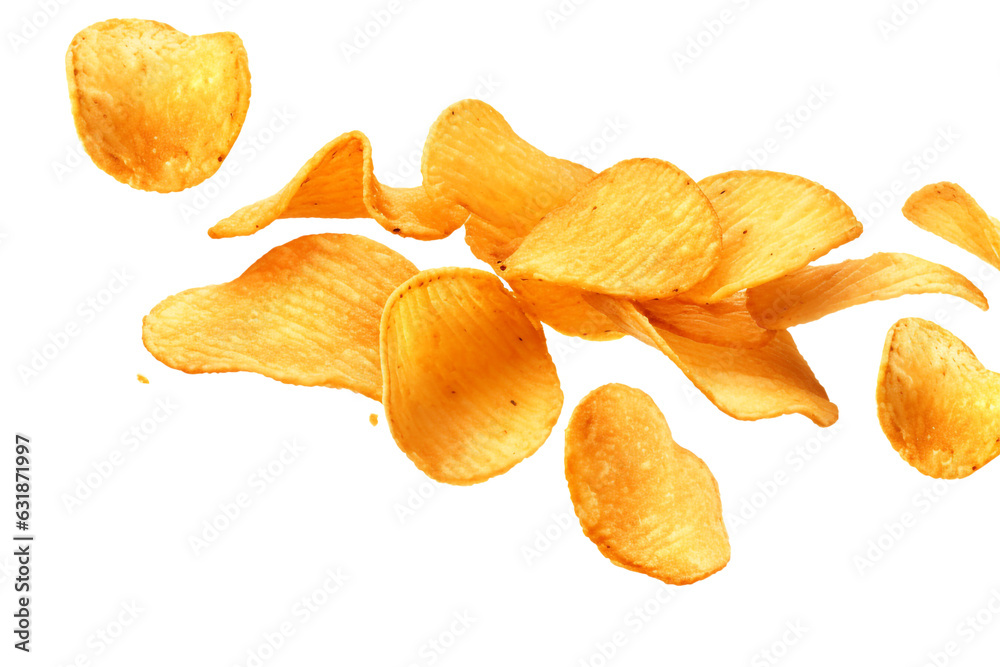 potato chips isolated on white potato chips isolated on white
