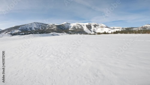 fpv drone over snow  photo