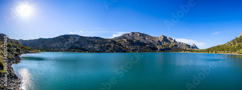 Majorca, Spain. Embassament de Cúber, an artificial water reservoir located at the valleys of Puig Major and Morro de Cúber.