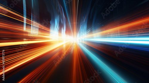 abstract image of speed motion on the road with high speed