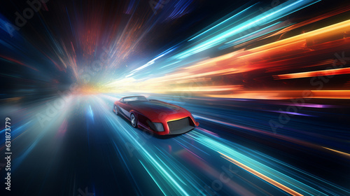 abstract image of speed motion on the road with high speed © Jharna