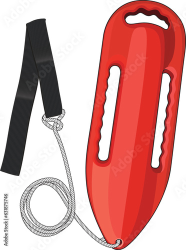 Lifeguard Buoy vector , Professional Emergency Rescue Can , Open Water Swim Float , Lifeguard Rescue Can vector image
