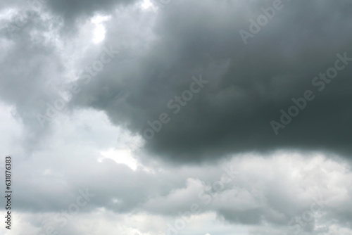 A dramatic cloudscape of dark sky with storm clouds