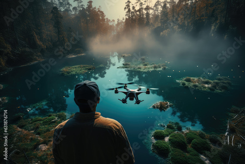 Picture of a man and his drone