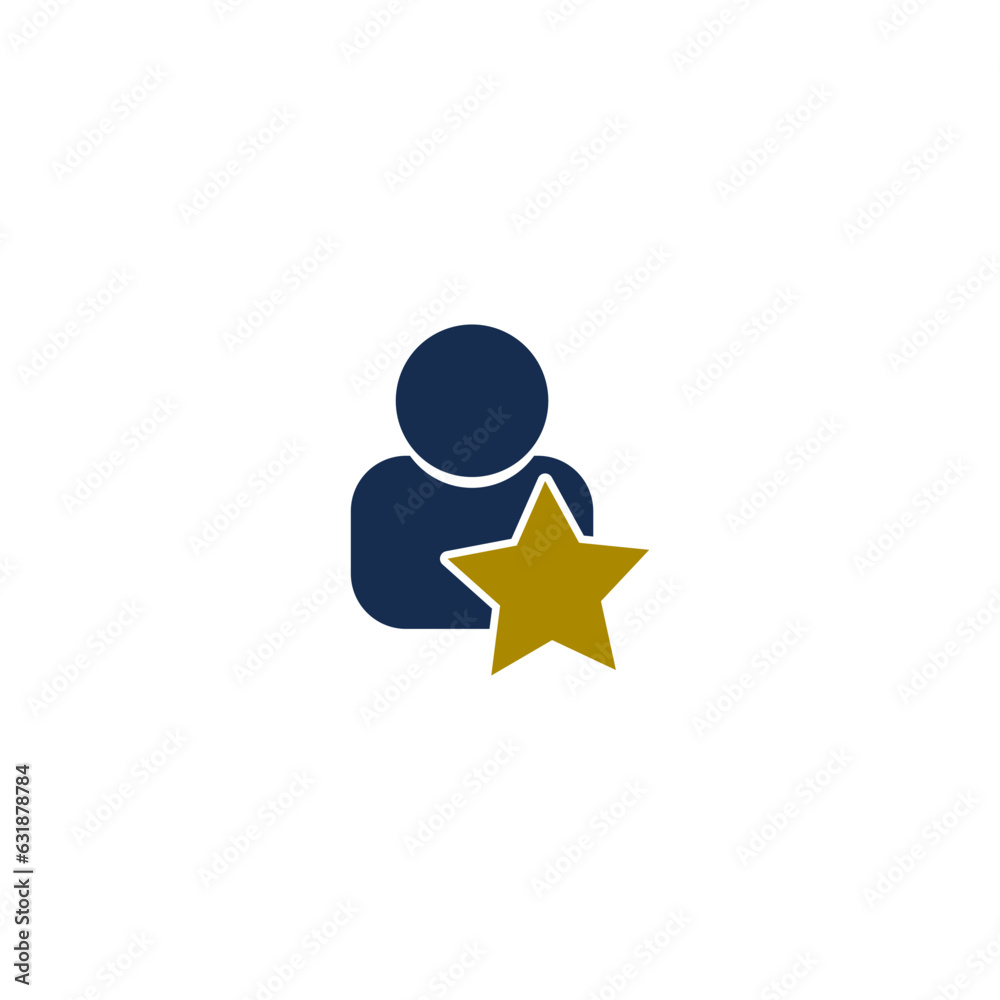 Icons of people and stars isolated on white background Icons of people and stars isolated on white background