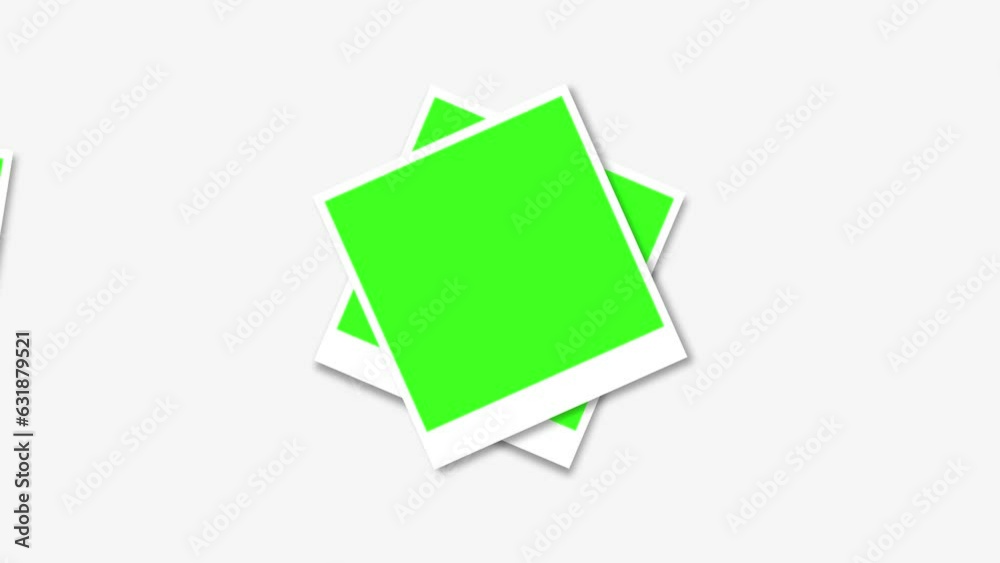 photo frame with green screen on white background polaroid photo photo frame with green screen on white background polaroid photo