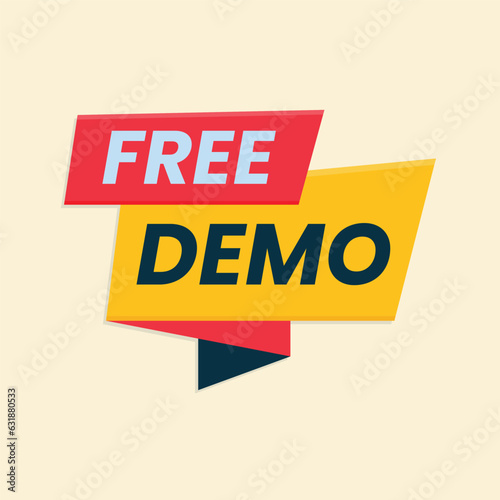 free demo banner vector