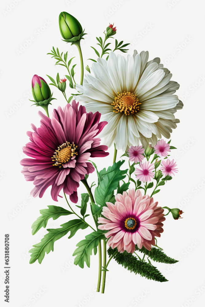 Flower on a white background.