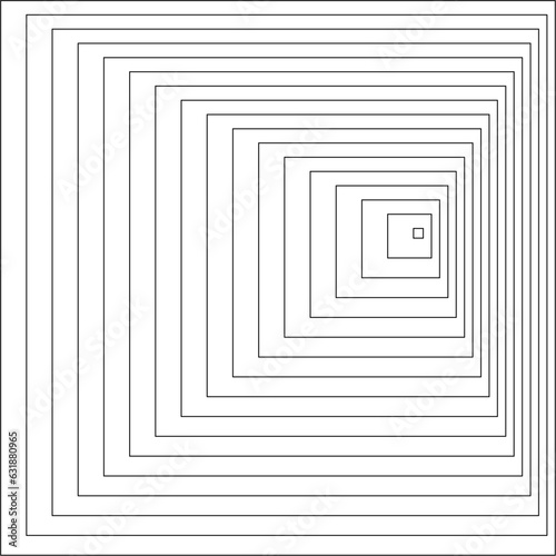 Square Abstract Geometric Thin Lines Vector Design Element