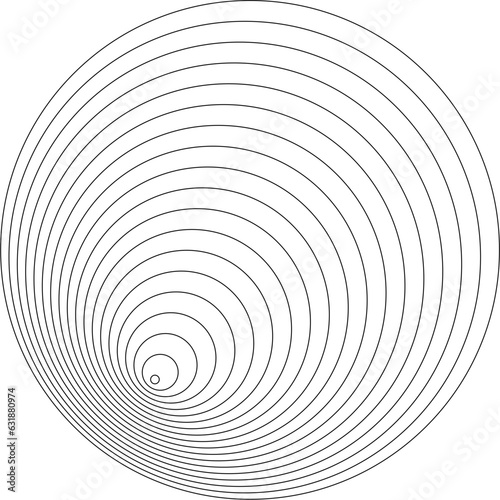 Circle Abstract Geometric Thin Lines Vector Design Element