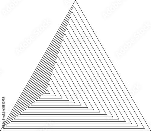 Triangle Abstract Geometric Thin Lines Vector Design Element